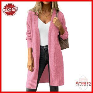 Oversized Chunky Knit Cardigan Long Sleeve Open Front Winter Sweater